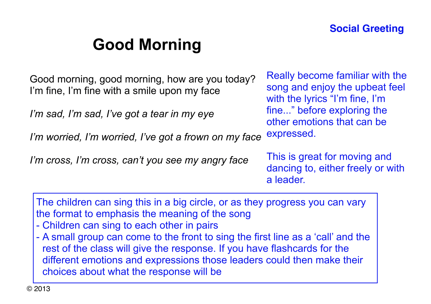 Musical Activities